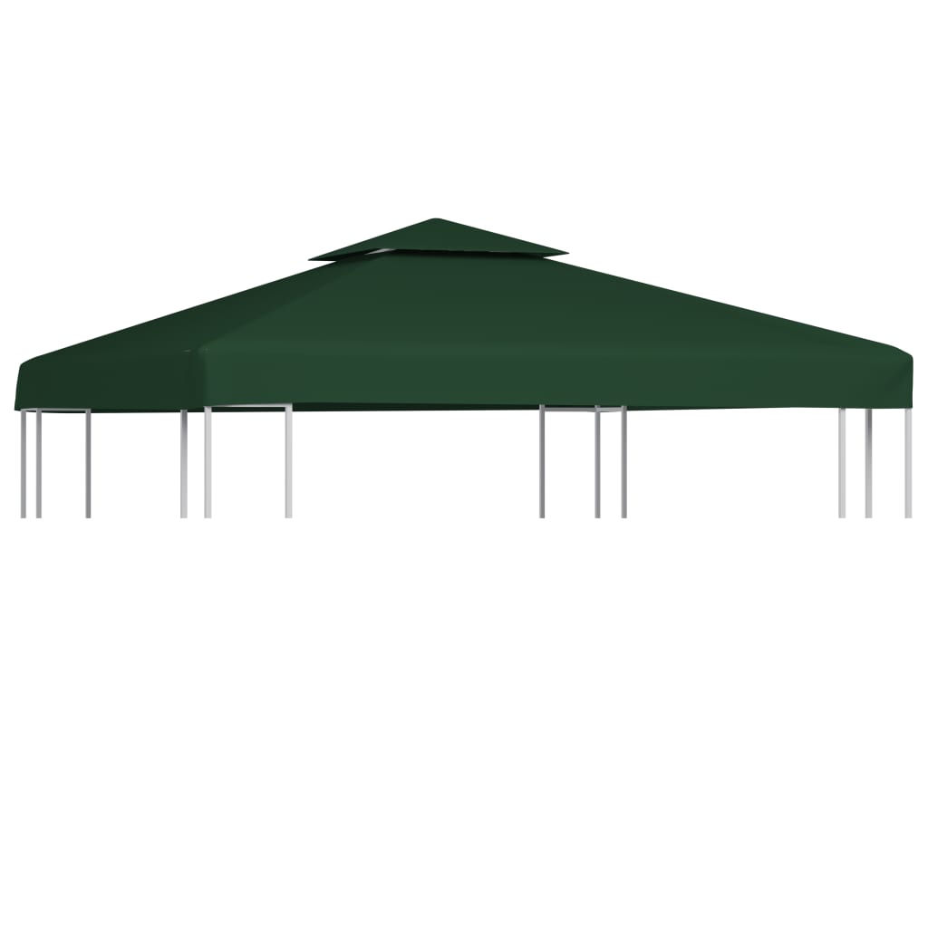 Telo di Ricambio per Gazebo 310g/mÂ² Verde 3x3m