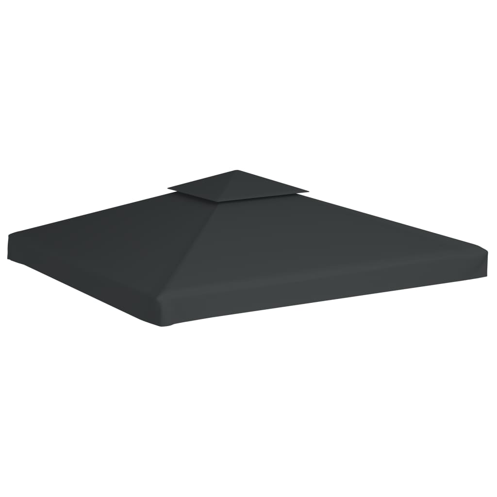 Telo di Ricambio per Gazebo 310g/mÂ² Grigio Scuro 3x3m