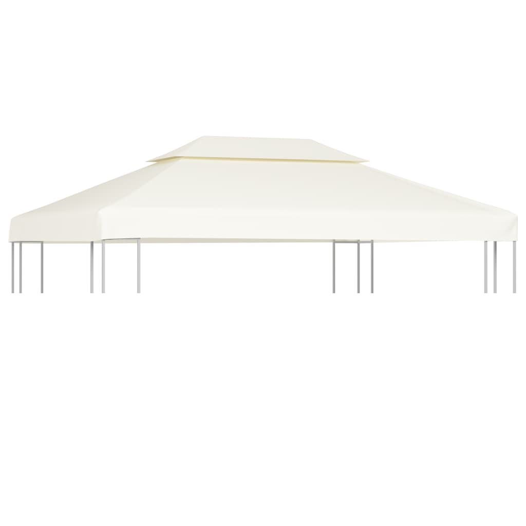 Telo di Ricambio per Gazebo 310g/mÂ² Bianco Crema 3x4m