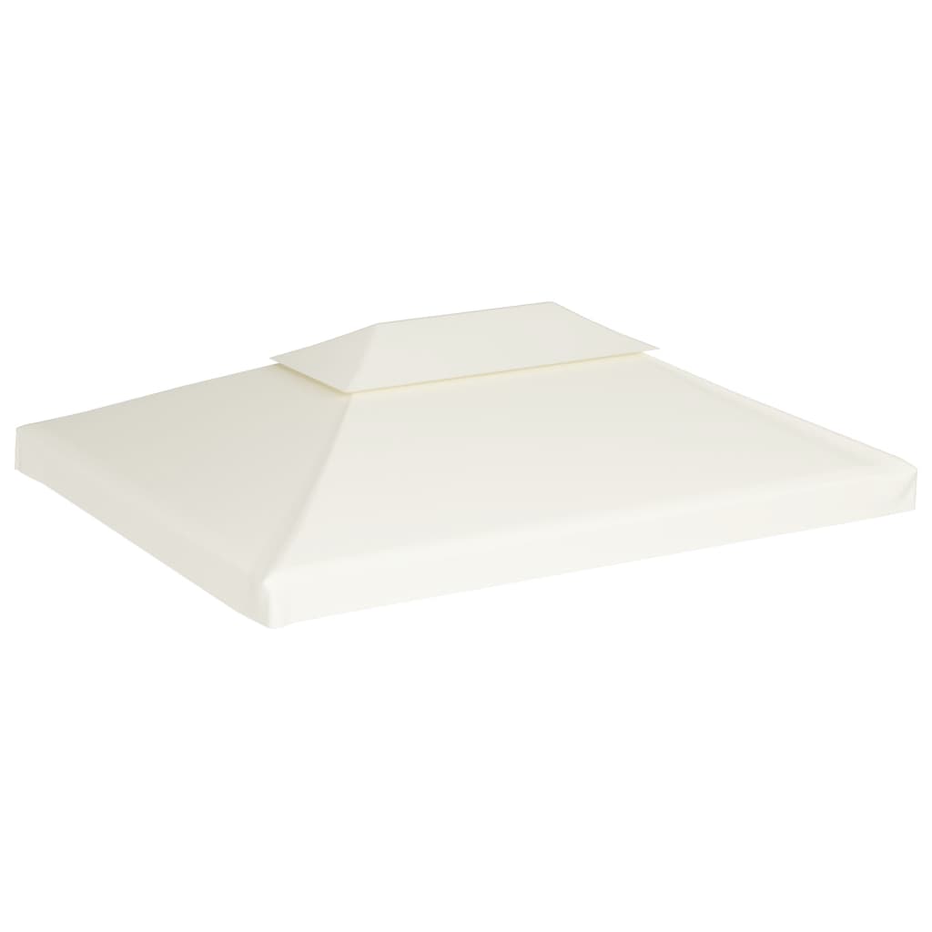 Telo di Ricambio per Gazebo 310g/mÂ² Bianco Crema 3x4m