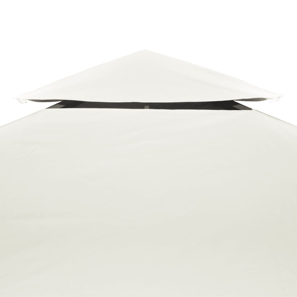 Telo di Ricambio per Gazebo 310g/mÂ² Bianco Crema 3x4m