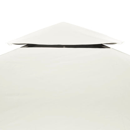 Telo di Ricambio per Gazebo 310g/mÂ² Bianco Crema 3x4m