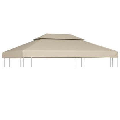 Telo di Ricambio per Gazebo 310g/mÃ‚Â² Beige 3x4m