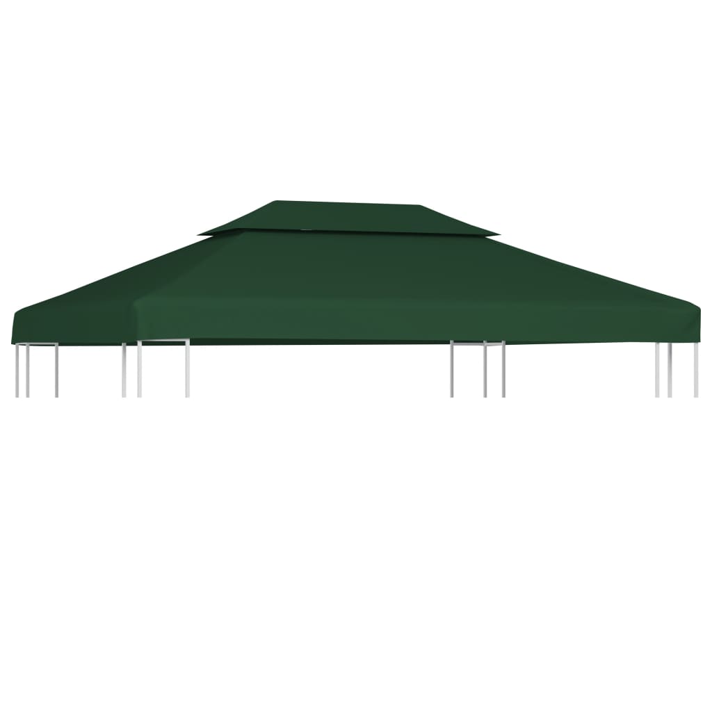 Telo di Ricambio per Gazebo 310g/mÂ² Verde 3x4m