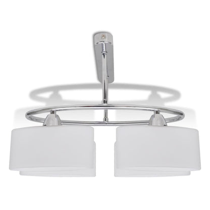 Lampada da Soffitto Ellissoidale Vetro Paralume 4 Lampadine E14