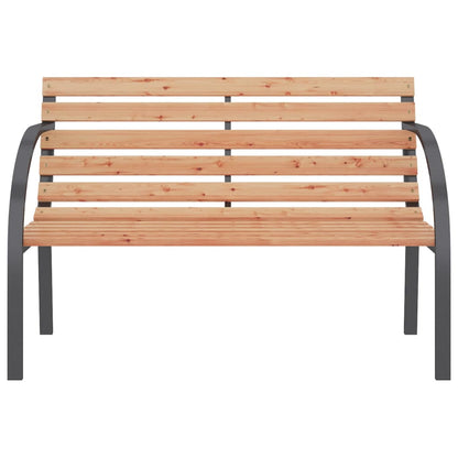 Panchina da Giardino 120 cm in Legno e Ferro