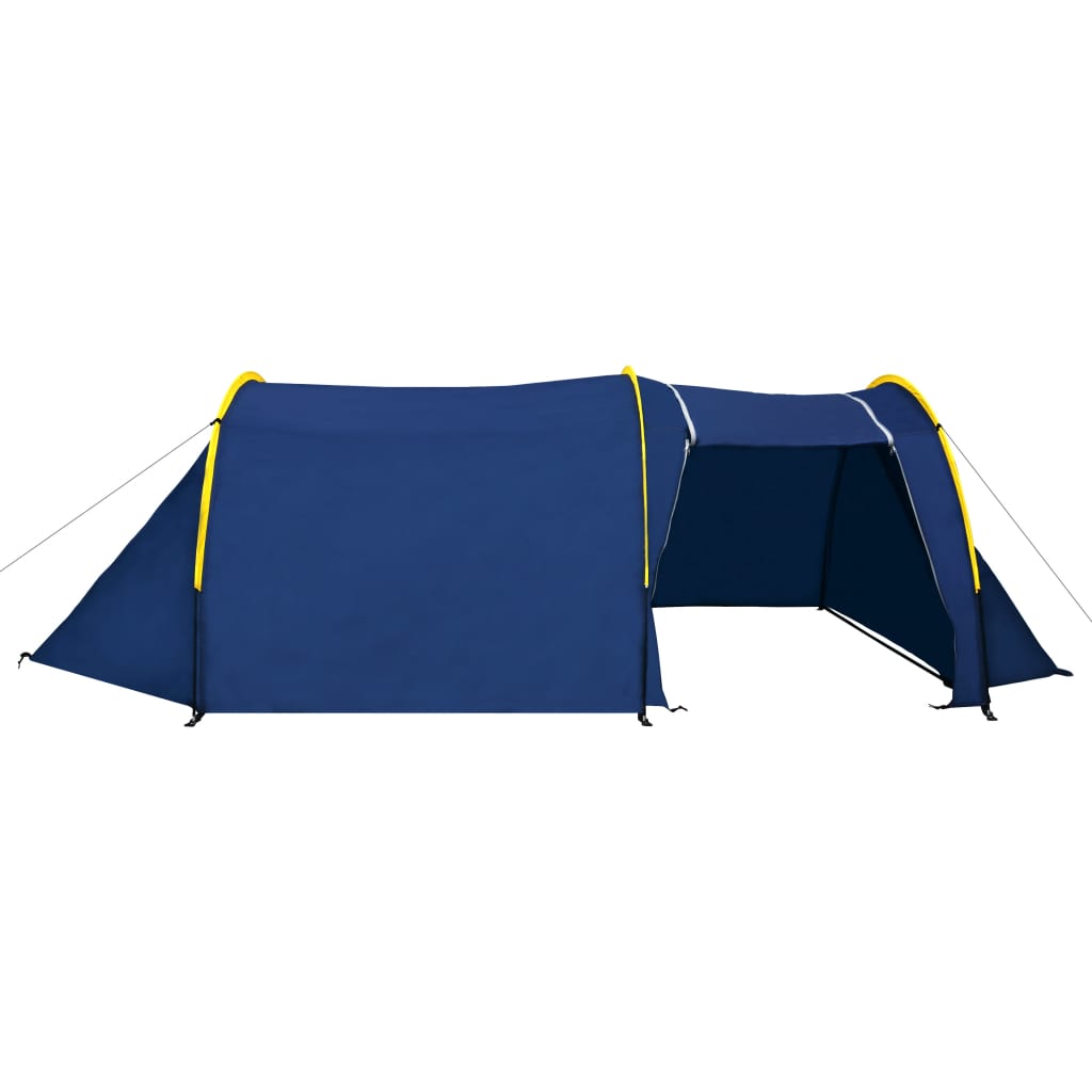 Tenda da Campeggio per 4 Persone Blu Marino/Giallo