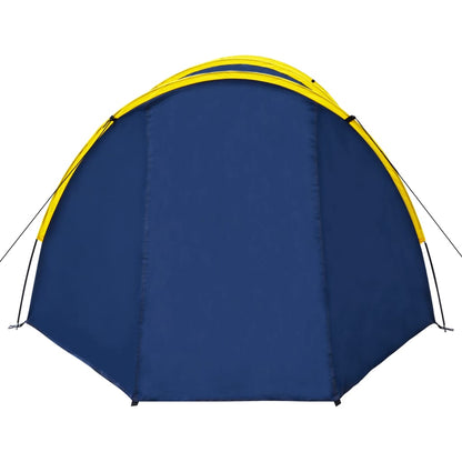 Tenda da Campeggio per 4 Persone Blu Marino/Giallo