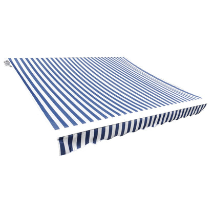 Tenda Parasole in Tela Blu e Bianco 3x2,5m (Telaio non Incluso)