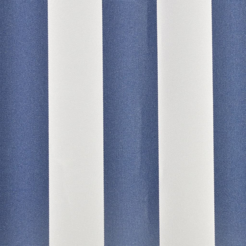 Tenda Parasole in Tela Blu e Bianco 3x2,5m (Telaio non Incluso)
