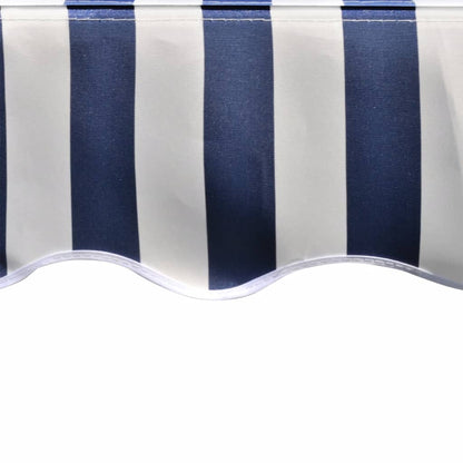 Tenda Parasole in Tela Blu e Bianco 4x3m (Telaio non Incluso)