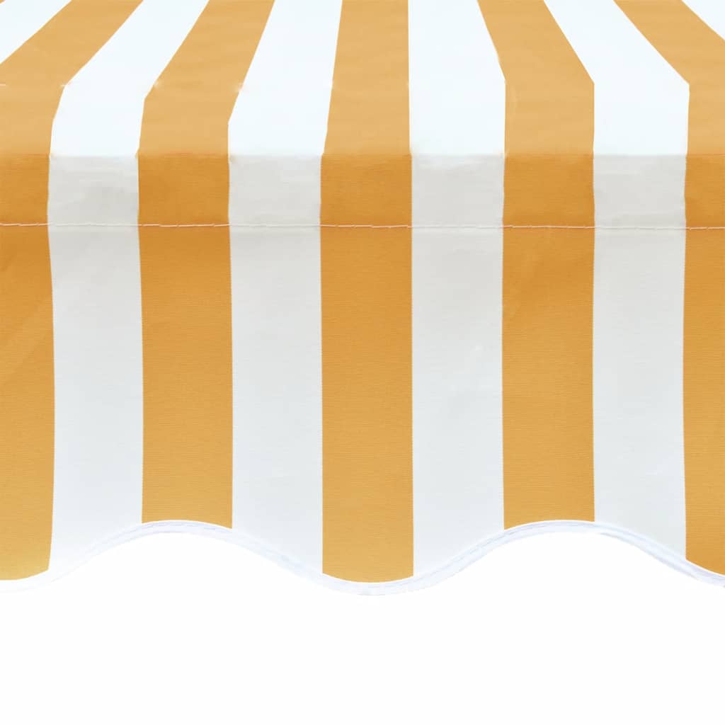 Tenda Parasole Tela Giallo e Bianco 4x3m (Telaio non Incluso)