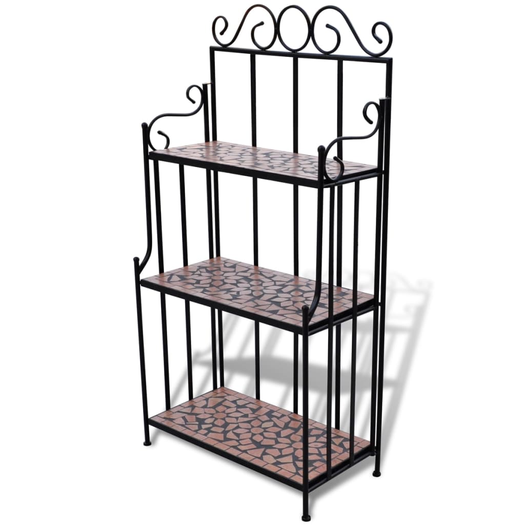 Piedistallo per Piante Terracotta con Mosaico