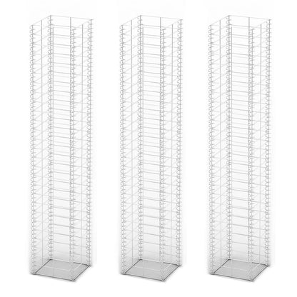 Set Gabbione 3 pz in Filo Zincato 25 x 25 x 150 cm