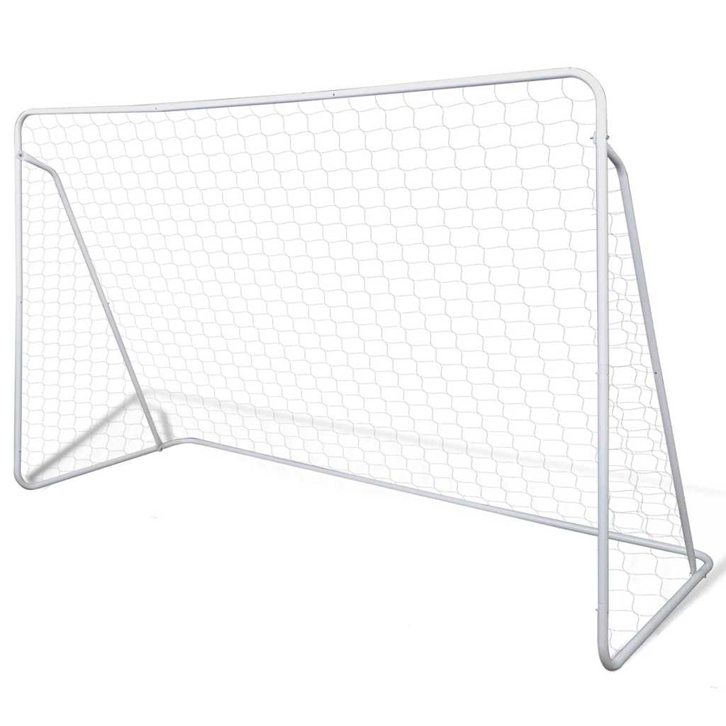 Set Porta da Calcio in Acciaio 240 x 90 x 150 cm Alta QualitÃ 