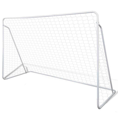 Set Porta da Calcio in Acciaio 240 x 90 x 150 cm Alta QualitÃ 