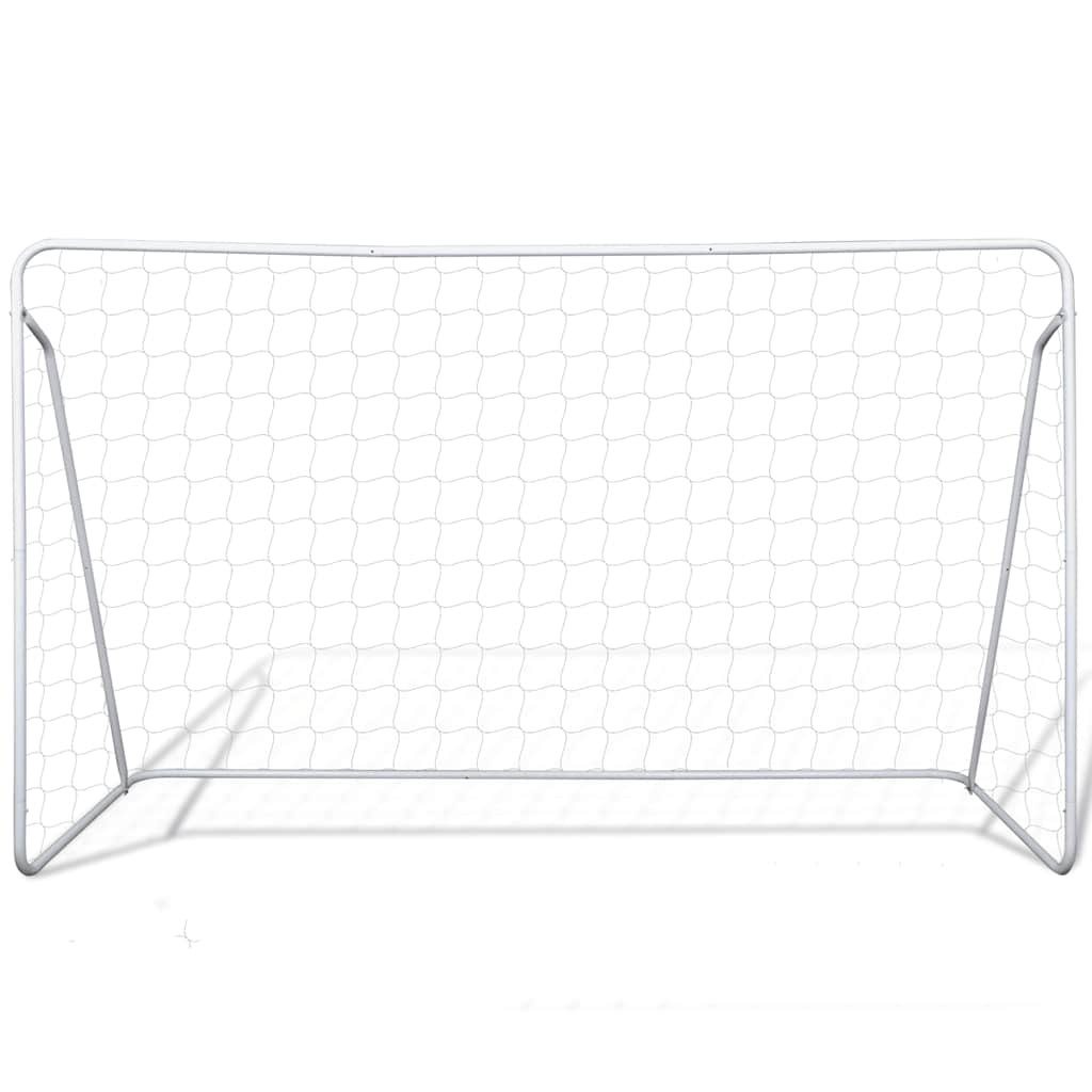Set Porta da Calcio in Acciaio 240 x 90 x 150 cm Alta QualitÃ 