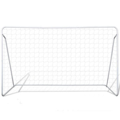 Set Porta da Calcio in Acciaio 240 x 90 x 150 cm Alta QualitÃ 