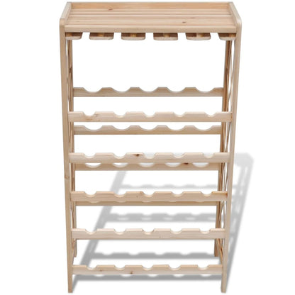 Portabottiglie per 25 Bottiglie di Vino Legno Massello di Abete