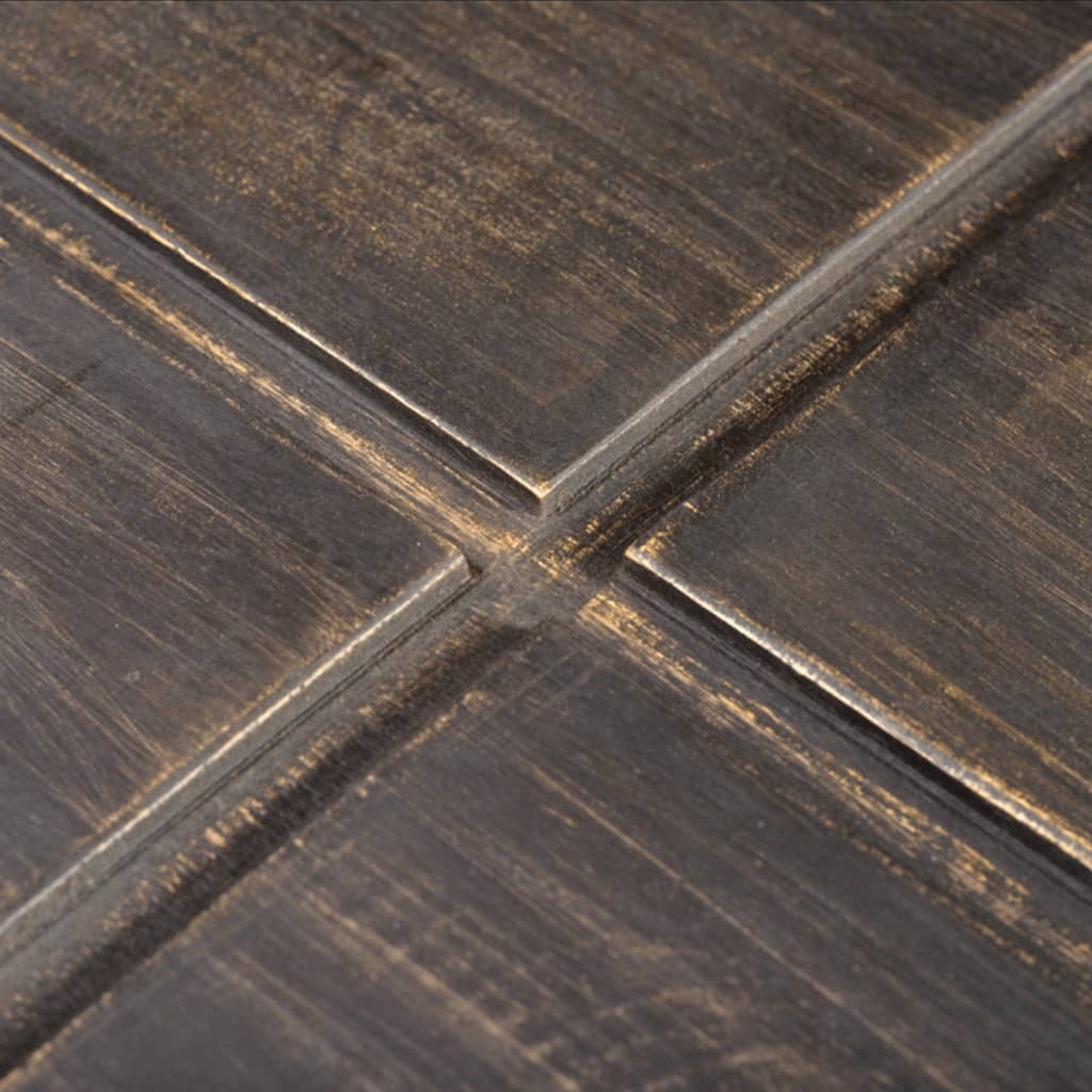 Tavolino da Salotto Marrone Scuro Quadrato Legno Massello Mango