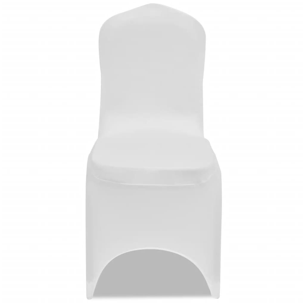 Coprisedia in Tessuto Elasticizzato Bianco Set 6 pz