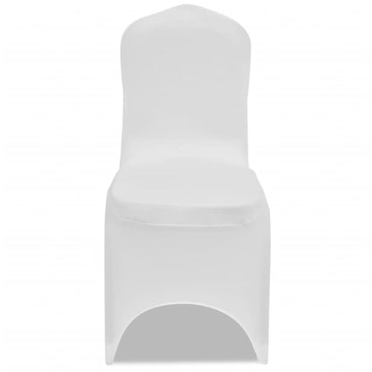 Coprisedia in Tessuto Elasticizzato Bianco Set 6 pz