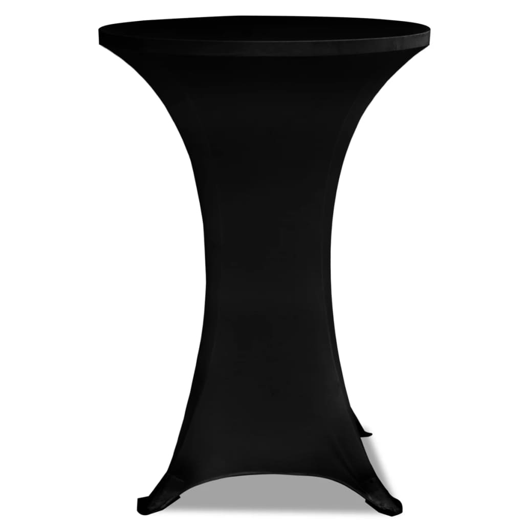 Copritavolo ÃƒËœ 60 cm Nero Tessuto elasticizzato 2 pezzi