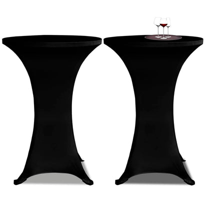 Copritavolo ÃƒËœ 60 cm Nero Tessuto elasticizzato 2 pezzi