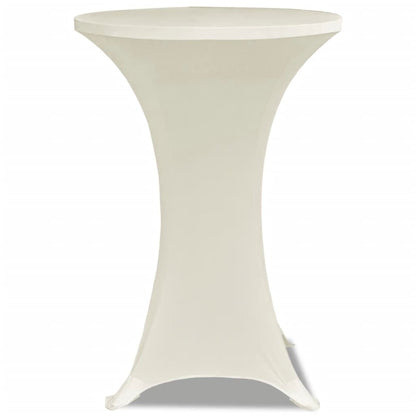 Copritavolo ?70 cm Crema Tessuto elasticizzato 2 pezzi