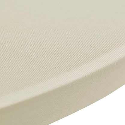 Copritavolo ?70 cm Crema Tessuto elasticizzato 2 pezzi