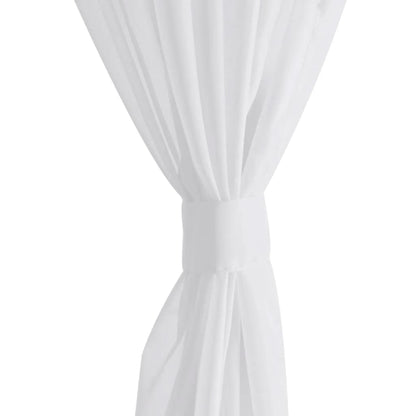 Tenda Trasparente di Voile Bianca 140 x 175 cm 2 pz