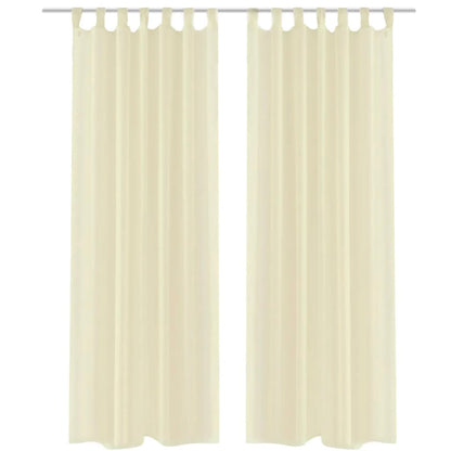 Tende Trasparenti 2 pz Crema 140 x 245 cm