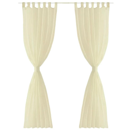 Tende Trasparenti 2 pz Crema 140 x 245 cm