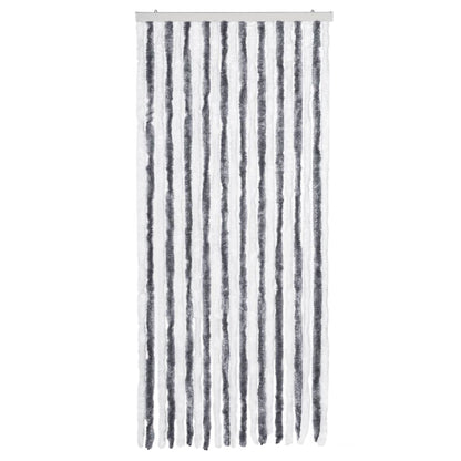 Zanzariera Grigio e Bianco 90x220 cm Ciniglia