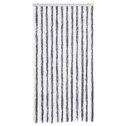 Zanzariera Grigio e Bianco 100x220 cm Ciniglia