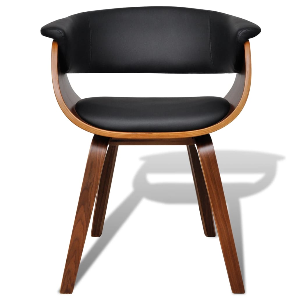 Sedie da Pranzo 2 pz in Legno Curvato e Similpelle