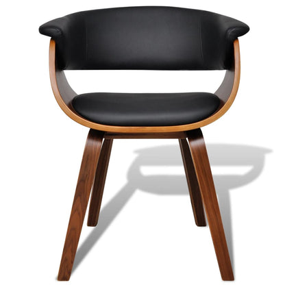 Sedie da Pranzo 2 pz in Legno Curvato e Similpelle