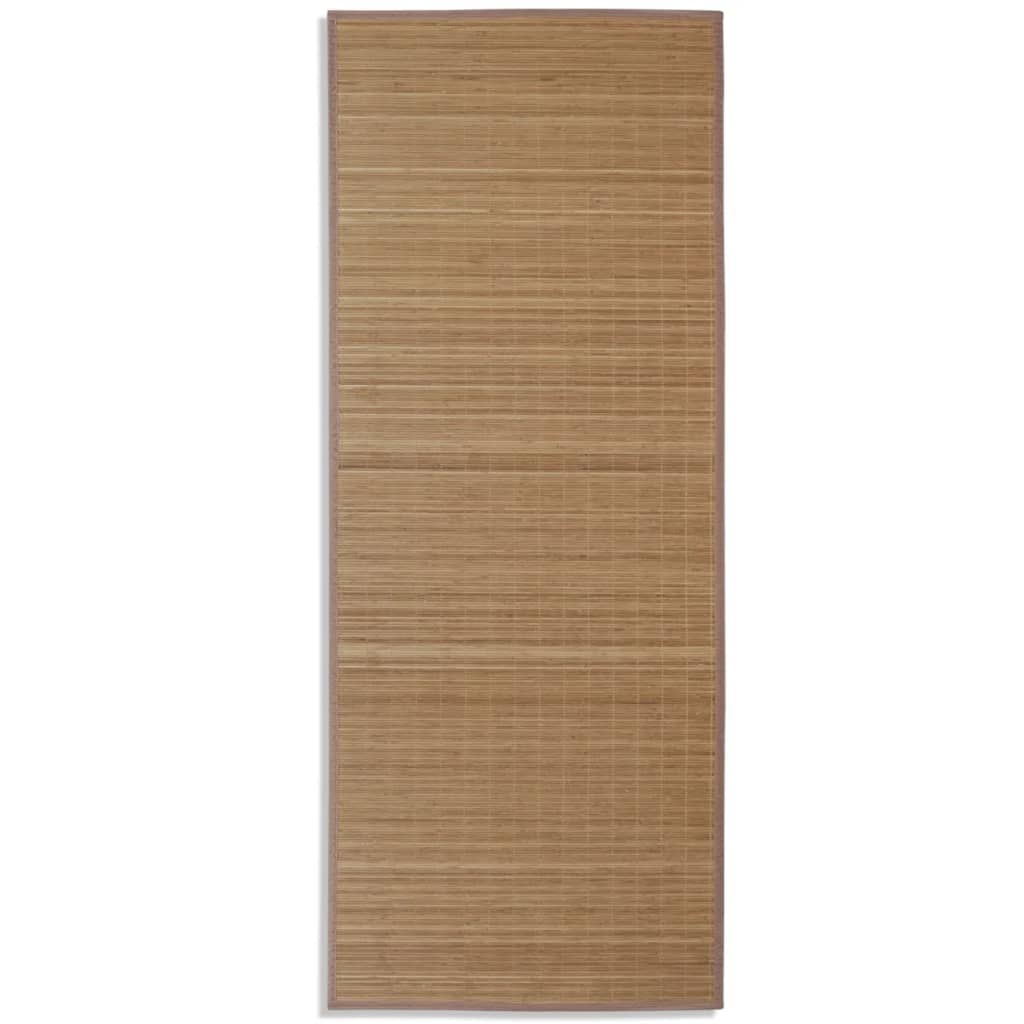 Tappeto Rettangolare in BambÃƒÂ¹ Marrone 80 x 200 cm