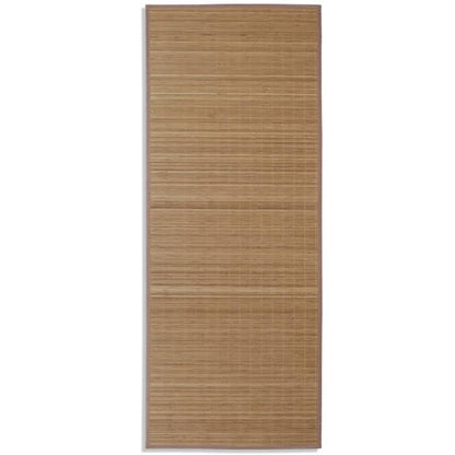 Tappeto Rettangolare in BambÃƒÂ¹ Marrone 80 x 200 cm