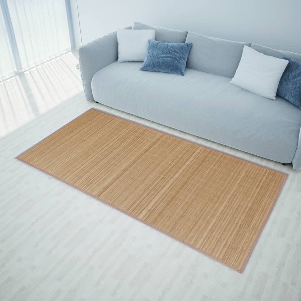 Tappeto Rettangolare in BambÃ¹ Marrone 120 x 180 cm