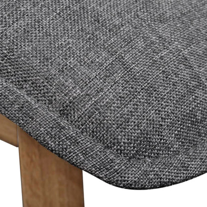 Sedie da Pranzo 6 pz Grigio Chiaro Tessuto e Massello di Rovere