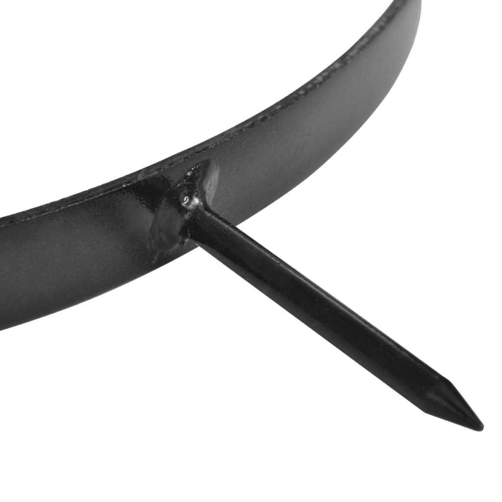 Rullo da Giardino e Prati Nero con Aeratore a 5 Punte 30 cm