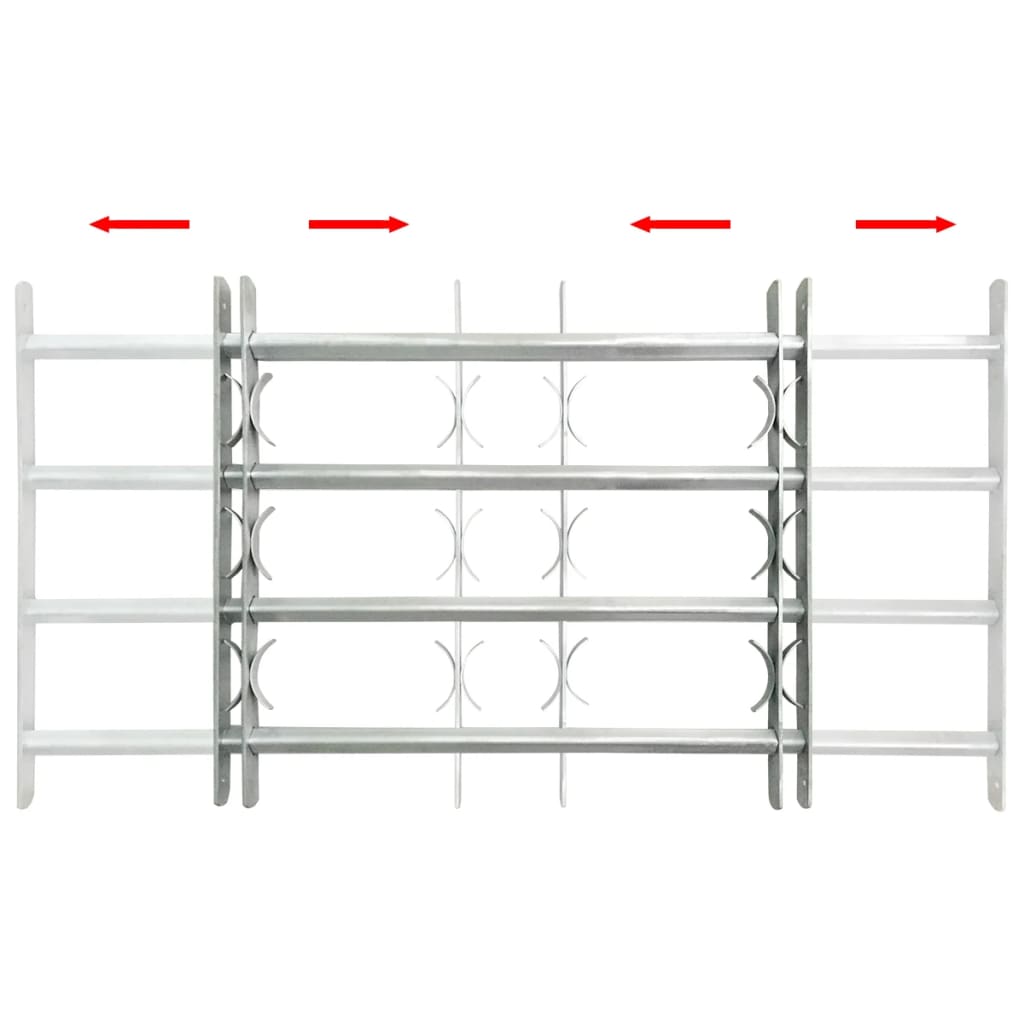 Grate per Finestre Regolabili 4 Barre Trasversali 700-1050 mm