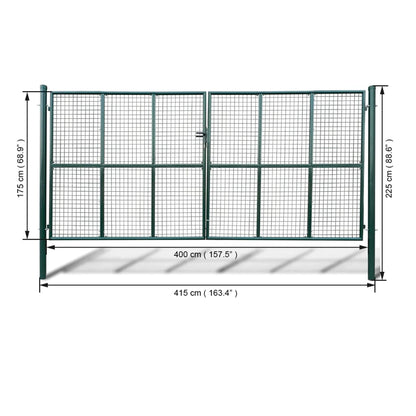 Cancello in Rete per Giardino 415 x 225 cm / 400 x 175 cm