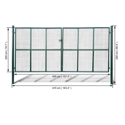 Cancello in Rete per Giardino 415 x 250 cm / 400 x 200 cm