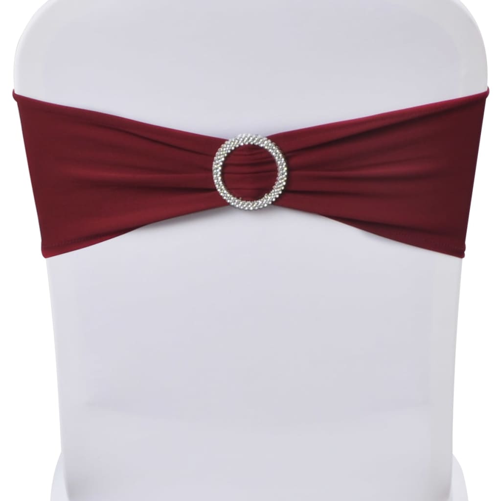 Fascia Elasticizzata BordÃƒÂ² Decorativa Sedia con Fibbia Diamante 25 pz