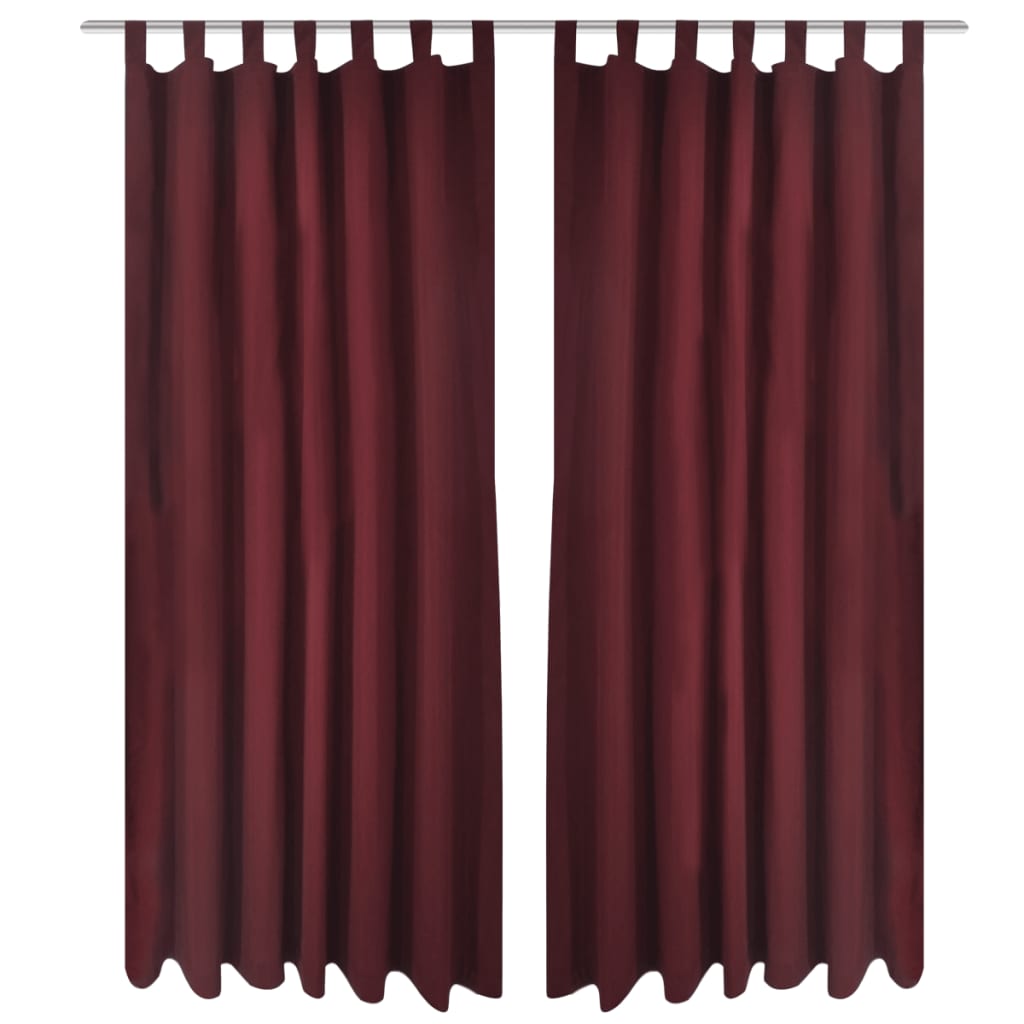 Tende in Micro-Raso BordÃ² 2 pz con Occhielli 140 x 175 cm