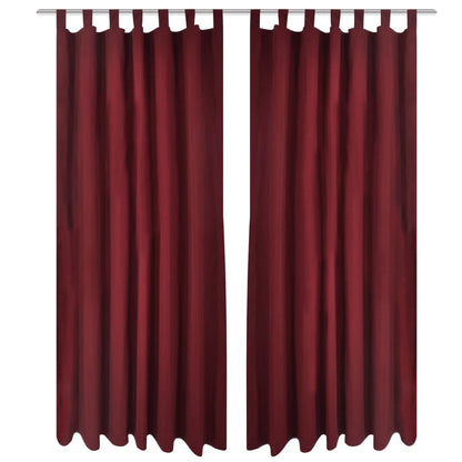 Tende in Micro-Raso BordÃ² 2 pz con Occhielli 140 x 175 cm