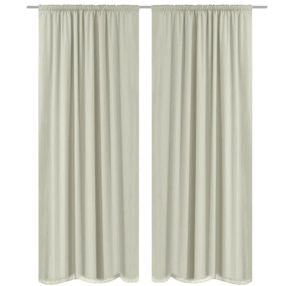 Tende Oscuranti 2 Strati 2 pz 140x245cm Crema Risparmio Energia