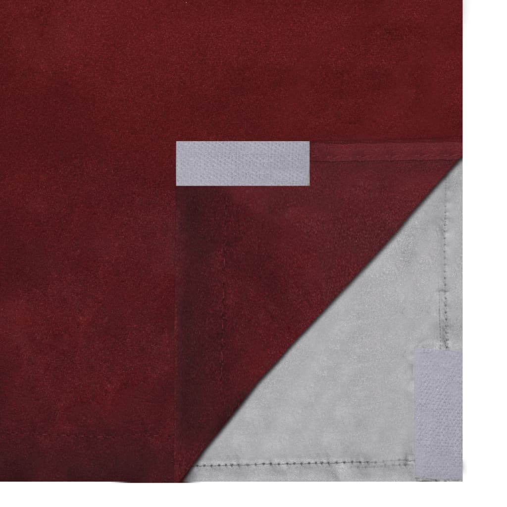 Tende Oscuranti 2 Strati 2 pz 140 x 245 cm Bordeaux